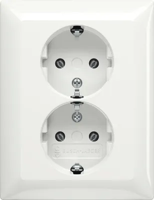 Produktbild von Busch-Jaeger Schuko Doppelsteckdose volle Abdeckung 202 EUJ-914 Busch-balance SI 2TKA00003909 202 EUJ-914