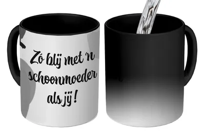 Produktbild von KitchenYeah® Zauber Tasse Zaubertasse Magic Mama - Geschenk zum Muttertag - Geschenk zum Muttertag - schwarz-weiß 350 ml Farbwechsel Becher Geschenk Geschenkidee - Magic-Tasse - Fototasse - Keramiktas