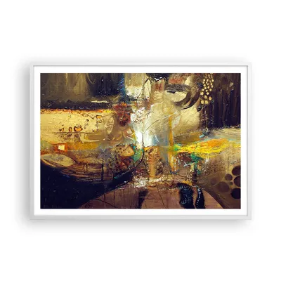 Produktbild von Gerahmtes Poster - Weißer Rahmen - Abstraktion modern - 100x70 cm - Wand Bild - Wanddeko - Wandbilder - Kunstposter - Wandposter - Bilderrahmen - Bilder - Kunstdruck - Wandbild - P2WAA100x70-3483