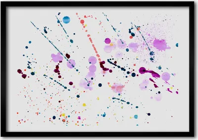Produktbild von Bild - Bilderrahmen - 100 cm x 70 cm - MDF - Rahmen - Foto - Wandkunst abstrakte Flecken