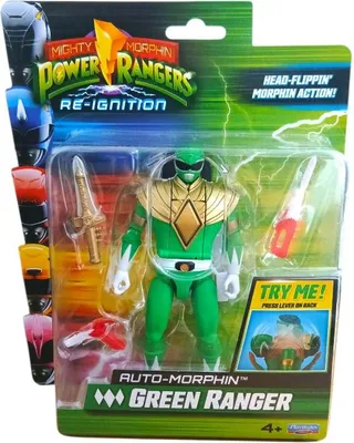 Obrázek produktu pro Power Rangers Auto-Morphin Green Ranger Figure, 4 rok/roky, Zelená, Plast