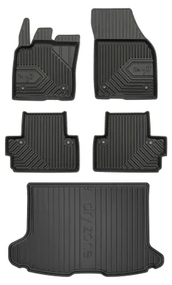 Productafbeelding van Rubberen automatten + kofferbakmat voor Volvo C30 2006-2012 (hatchback) – 5-delig, zwart, op maat – Wielganizator
