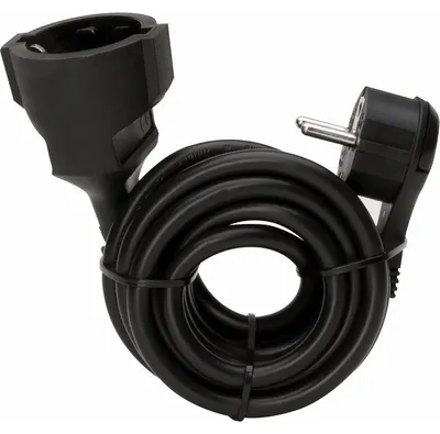 Produktbild von Kopp 143605083, 3 m, Drinnen, Type E/F, IP20, Schwarz, 1 AC-Ausgänge