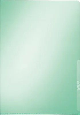 Zdjęcie produktu dla LEITZ 4100-00-55 przezroczyste kieszenie, 0,15 mm, zielone