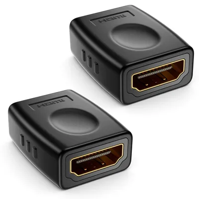 Produktbild von deleyCON HDMI Kupplung Buchse auf Buchse, 4K HDR ARC FullHD für TV, 2 Stück