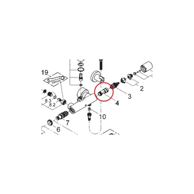 Produktbild von Grohe Wasserführung für Duschsystem / Wannenbatterie chrom - 47751000
