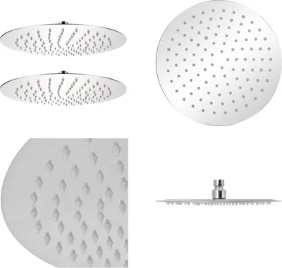 Immagine prodotto di vidaXL Soffioni doccia a pioggia 2 pz. Acciaio inox Ø 25 cm - Soffione doccia - Soffioni doccia - Soffioni doccia - Soffioni doccia