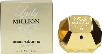 Produktbild von Rabanne Lady Million, Frauen, 50 ml, Neroli, Orange, Himbeere, Jasmin, Orangenblüte, Honig, Patschuli, Honey,Patchouli