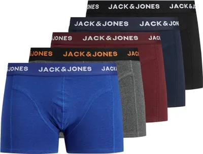 Produktbild von JACK & JONES Herren Jack & Jones Boxershorts 5er Pack Trunks Stretch Unterhose JACHUEY Größe: M