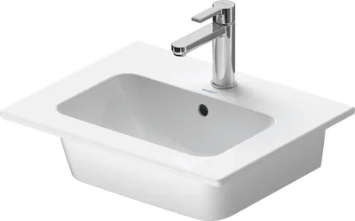 Produktbild von Duravit ME by Starck wastafel zonder kraangat 53x43x18cm wit hoogglans WonderGliss