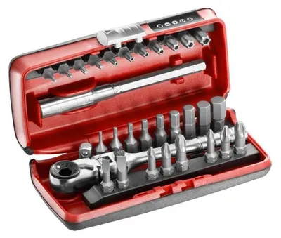 Image de Coffret d'embouts de vissage 1/4'' avec clé à cliquet FACOM R.180J31PB (31 pièces)