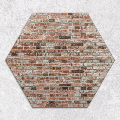 Produktbild von Glas-Herdabdeckplatten Glaskeramikkochfeld-Abdeckung Spritzschutz Glas Hexagon Schneidebrett 40 cm Ziegelsteinbraun