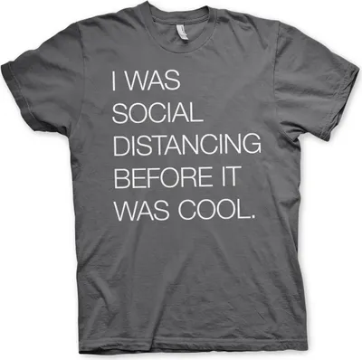 Obrázek produktu pro Tričko Social Distancing Before It Was Cool - velké - DarkGrey