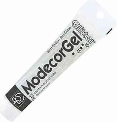 A tube of Moddecor Glitter gel for cake decoration.