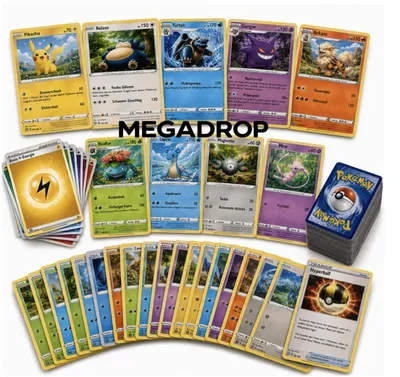 Productafbeelding van Pokémon: 200 Duitse kaarten, inclusief 20 glinsterende holo- en reverse holo-kaarten