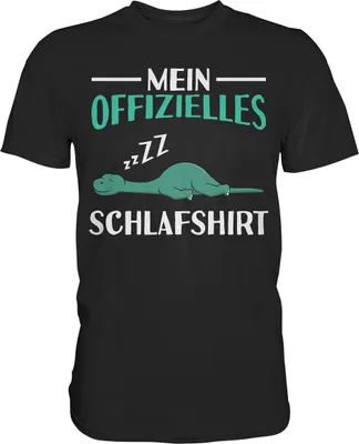Produktbild von Offizielles Schlafshirt Dinosaurier Nachthemd Schlafanzug Pyjama Dino T-Shirt – Black / 4XL