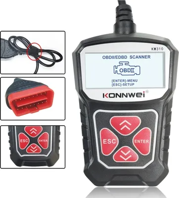 Immagine prodotto di KW310 OBD codice lettore auto rivelatore ELM327 OBD2 strumento diagnostico Scanner (nero)