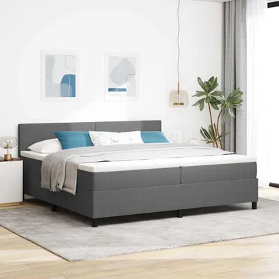 Produktbild von Maison Exclusive - Boxspringbett Hellgrau und Weiß 200 x 200 cm Cordstoff