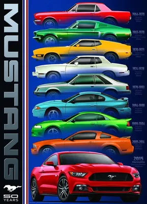 Produktbild von EUROGRAPHICS Puzzle 50 Jahre Ford Mustang 1000 Teile