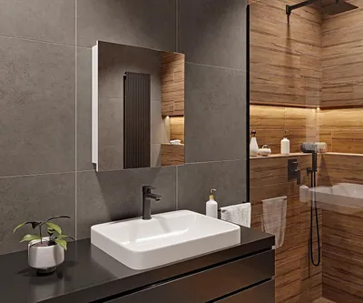 Produktbild von Badezimmer Spiegelschrank Weiß , Badezimmerspiegel, Hängeschrank mit Soft-Close-Funktion