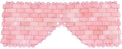Image de Masque pour les yeux rose, 100 % naturel, orné de véritables morceaux de jade