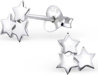 Produktbild von Kinderohrstecker: Mädchen Ohrringe Silber „Sterne“