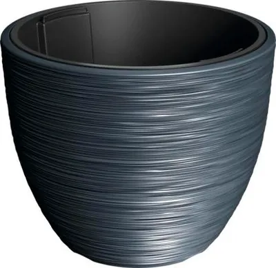 Produktbild von Pflanzkübel Furu Kunststoff Ø 44,5 cm H 56,9 cm anthrazit inkl. Pflanzeinsatz