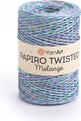Produktbild von Yarnart Papiro Twisted Melange 2305 - Vielseitiges Sommergarn, Rafia 100%