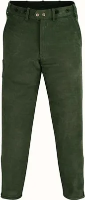 Produktbild von Lange Jagdhose Jagd Trachten Lederhose Jägerhose wanderhose Nubukleder, Größe:56/2XL, Farbe:Dunkelgrün
