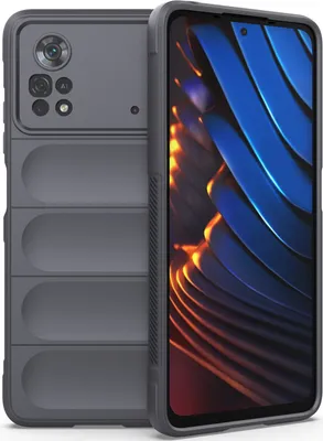 Produktbild von Xiaomi Poco X4 Pro 5G Hülle, Weich TPU Silikon Stossfest Anti-rutsch Schutzhülle für Xiaomi Poco X4 Pro 5G Dunkelgrau