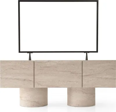 Produktbild von Skye Decor, Hochwertiger TV-Ständer, Travertin, 150 cm, 100% Melamin, 100 kg Tragkraft