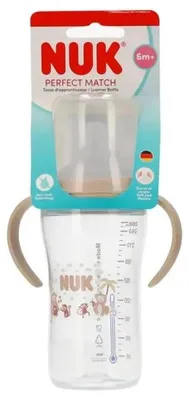 Produktbild von NUK Perfect Match Babyflasche 260 ml aus PP mit Affenmotiv