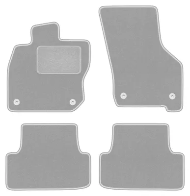 Immagine prodotto di Tappetini in moquette per Volkswagen Golf VIII eTSI dal 2020 (Alltrack/hatchback/station wagon) – set 4 pezzi, grigi, su misura – Wielganizator OSLO