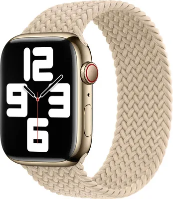 Produktbild von Geflochtenes Solo Loop für Apple Watch | 38/40/41/42 mm - Größe 6 - Beige
