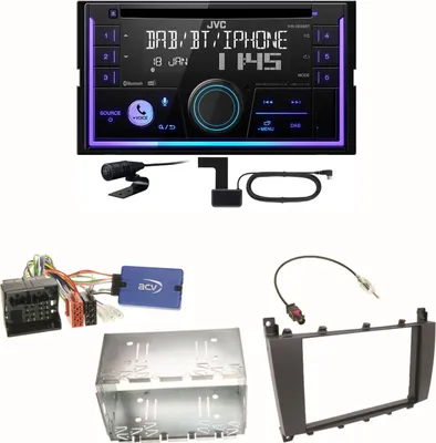 Produktbild von JVC KW-DB95BT Bluetooth DAB Einbauset für Mercedes C-Klasse W203 CLC CL203 S203