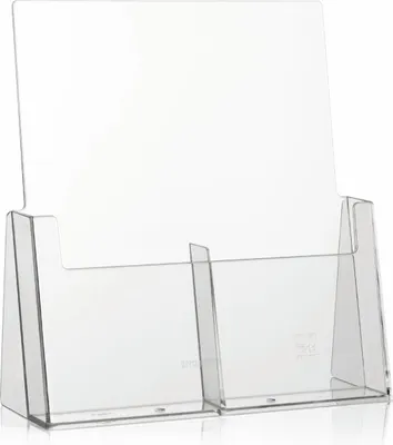 Produktbild von DL 1/3 A4 Prospekthalter / 2 Fächer