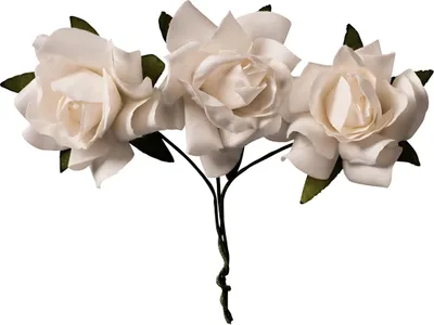 Produktbild von KNORR PRANDELL Blüte am Draht-Stiel Papierrose Ø 25 cm Papier weiss