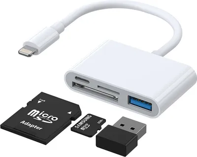 Produktbild von Joyroom Lightning-auf-usb-otg-adapter S-h142 Sd-kartenleser Microsd    One Size