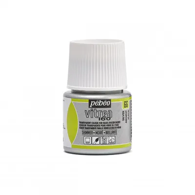 Image de Pebeo Vitrea 160 peinture pour verre, 45 ml, 66 Argent chatoyant