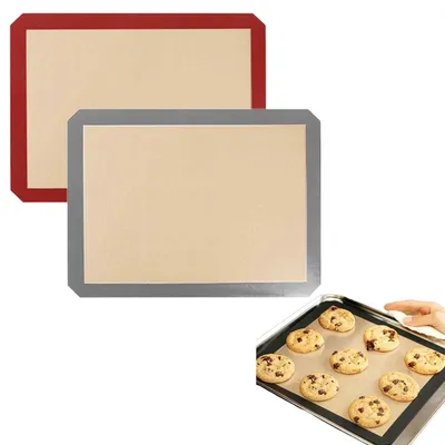 2er-Set Silikon-Backmatten 42x29,5 cm antihaftbeschichtet wiederverwendbar