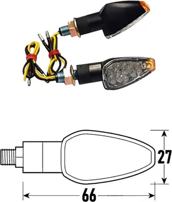 Produktbild von Bcr Goccia Blinker Für Motorräder Golden  Golden One Size