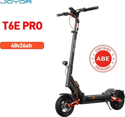 Produktbild von JOYOR T6E PRO Elektroroller ABE- - 500W Motor 48V26AH Akku Faltbar 10" Offroad Reifen - Schwarz