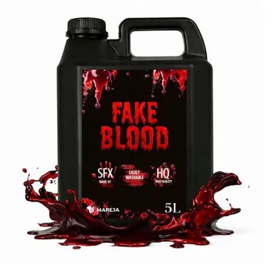 Image de 5 litres de faux sang, sang pour le cinéma, sang pour le théâtre, sang pour Halloween, bidon de sang