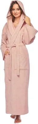 Produktbild von Damen Bademantel mit Kapuze, 380 g/m², 100 % Baumwolle, für Sauna