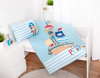 Obrázok produktu pre Renforcé posteľná bielizeň Lara Little Pirates 100 x 135/60 x 40 cm Stand.-Var.