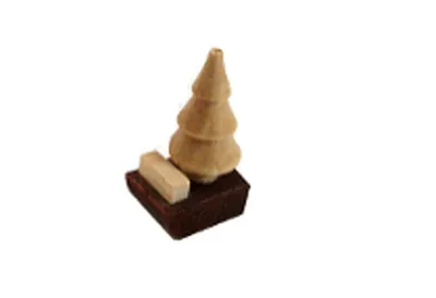 Imagen del producto de Trineo decorativo de madera, tamaño pequeño, color natural, altura = 2 cm. Producto nuevo