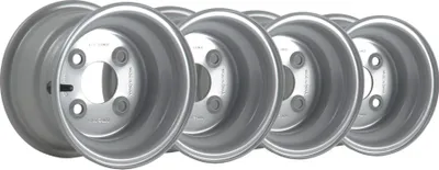 Zdjęcie produktu dla 5.obręcz stalowa 50x8 z 4 kołkami metrycznymi 100 mm PCD 60 mm otwór centralny 357 kg (zestaw 4 szt.)