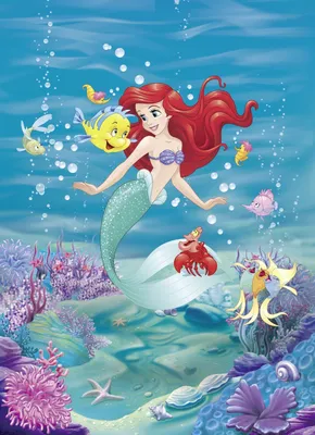 Produktbild von Disney Fototapete Arielle die Meerjungfrau Blau - 612277 - 184 x 254 cm
