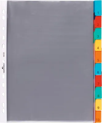 Produktbild von DURABLE Hüllenregister A4 10-tlg., 663219 transparent
