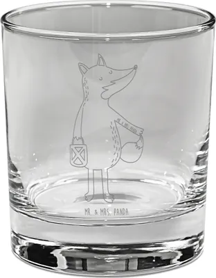 Produktbild von Mr. & Mrs. Panda Tumbler Fuchs Laterne - Transparent - Geschenk, Sankt Martin, Aufmuntern, Scotch Glas, Whiskyglas, Whiskeyglas, Selbstbewusst, Whiskey